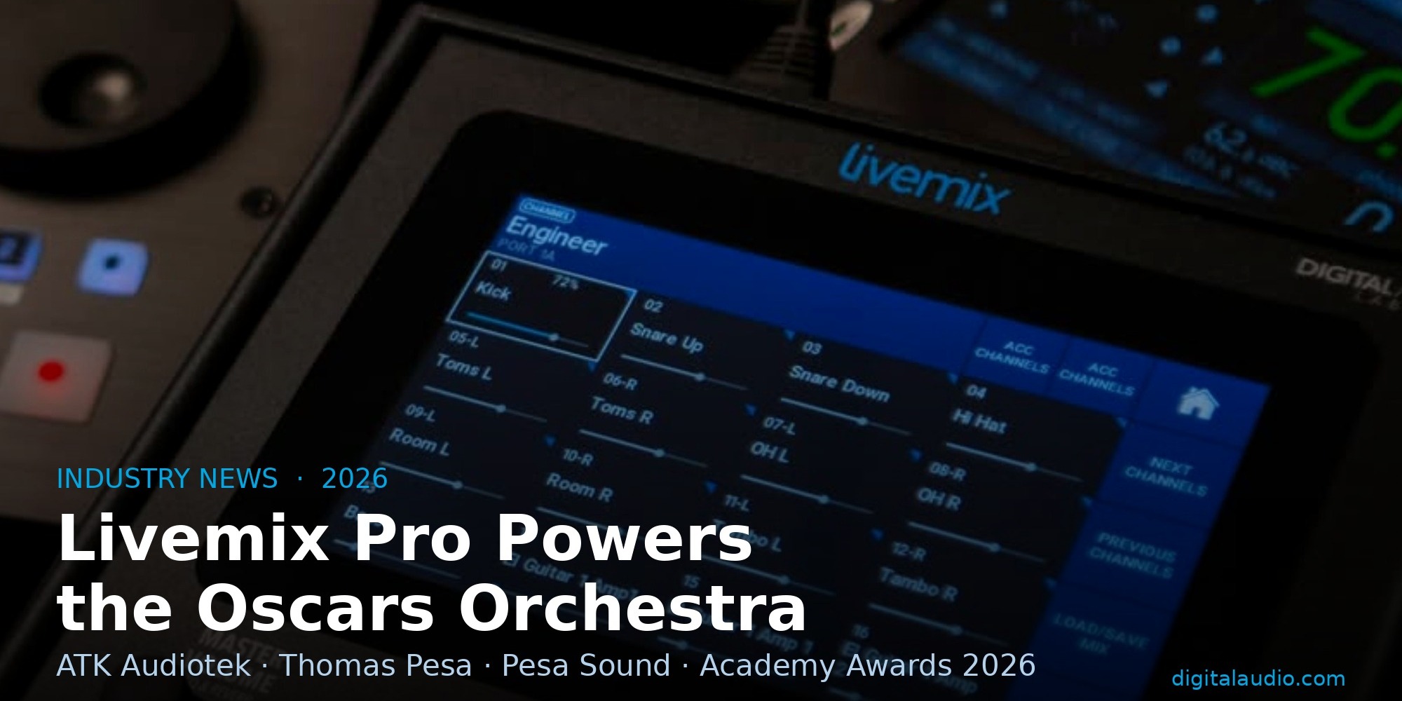 Livemix Pro by Digital Audio Labs powers the Oscars Orchestra